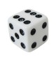Dados brancos para jogos 1,6 cm  cartela com 09 unidades